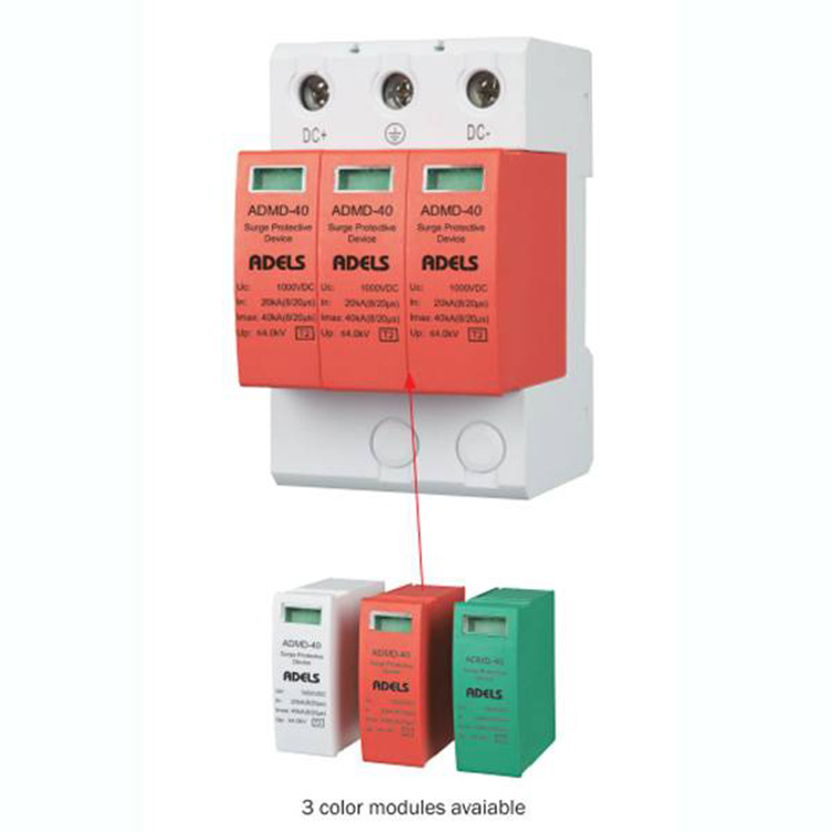 DC Surge Protector الفولطية المقدرة تصل إلى 1000V أجهزة حماية الطفرة